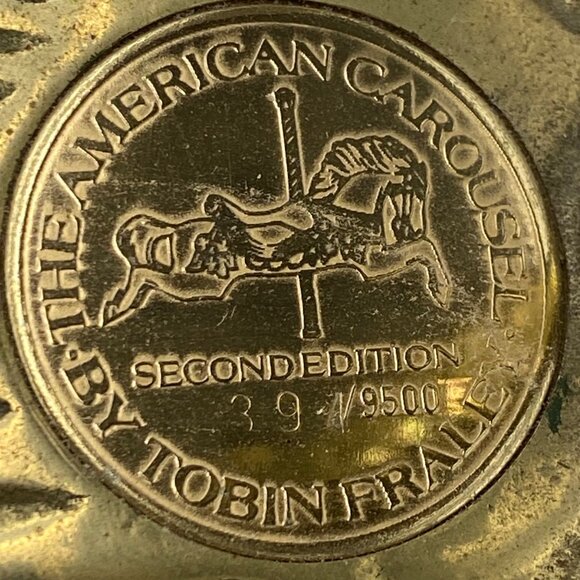 American Carousel Horse By Tobin Fraley Second‎ Edition Coin Inlay NUMBERED - Picture 3 of 14